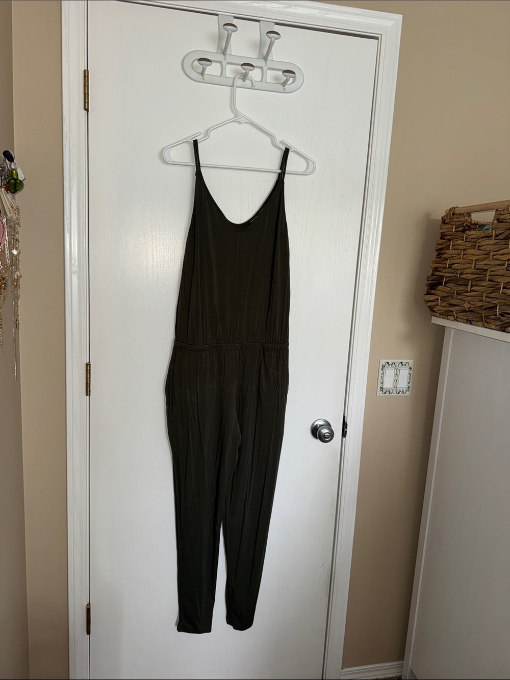 GAP Olive Green Sleeveless Jumpsuit